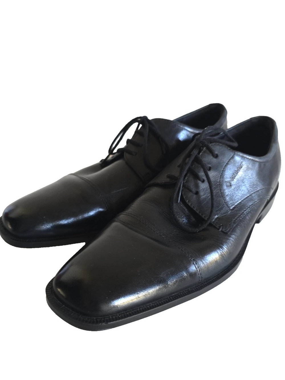 ECCO Core-Tex Men's sz 10 44EU Black Leather Lace-Up Oxford Dress Shoes